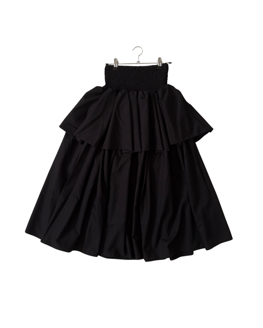 BLACK MIDI SKIRT