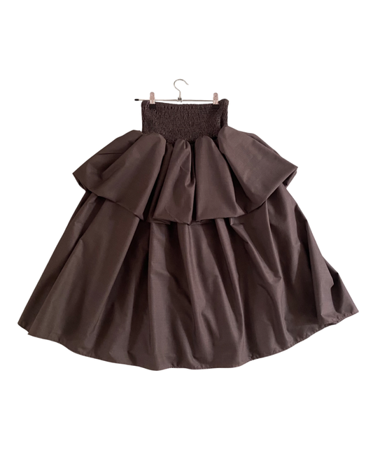 TAUPE MIDI SKIRT