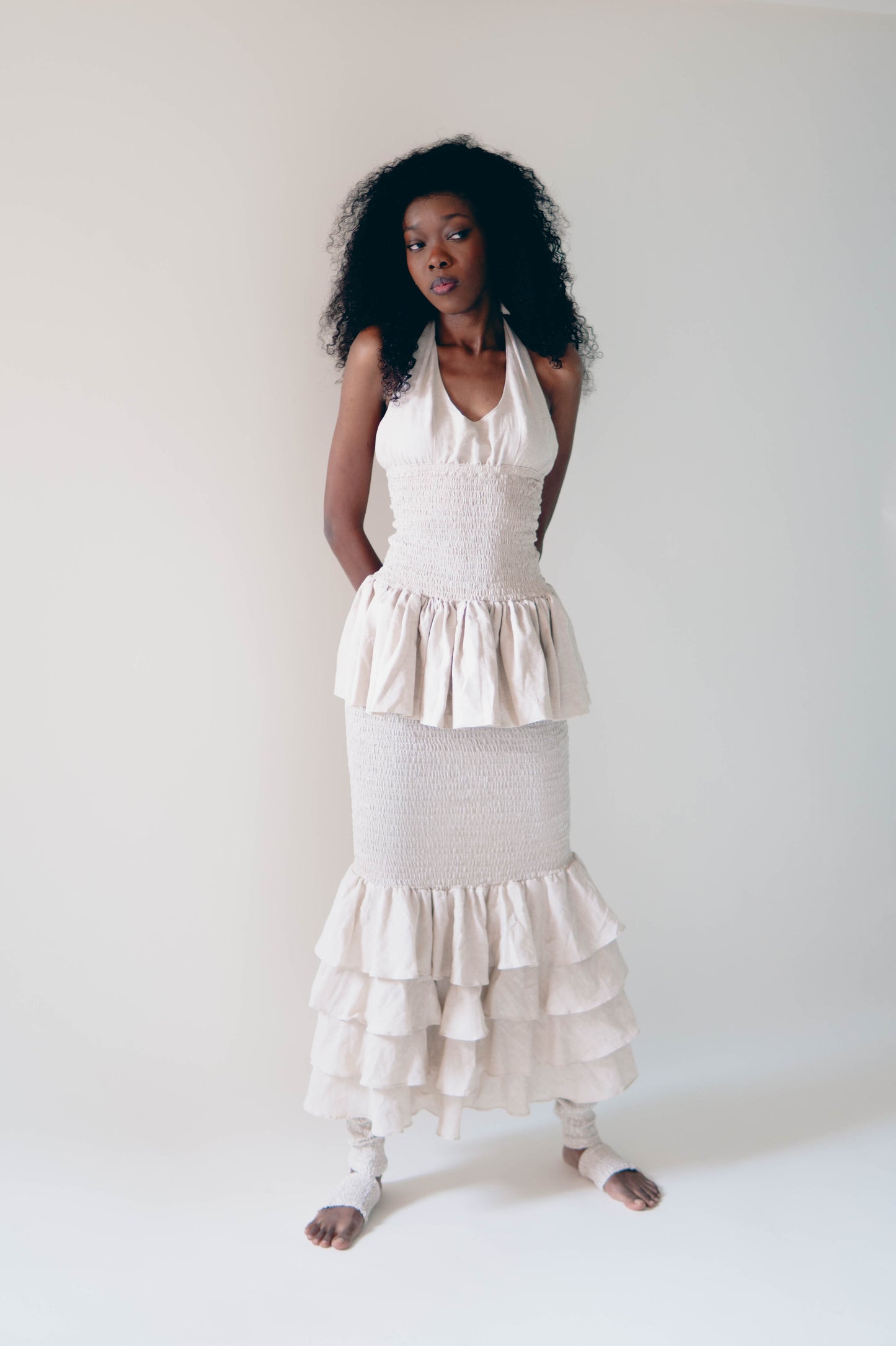 BEIGE FROUFROU SKIRT