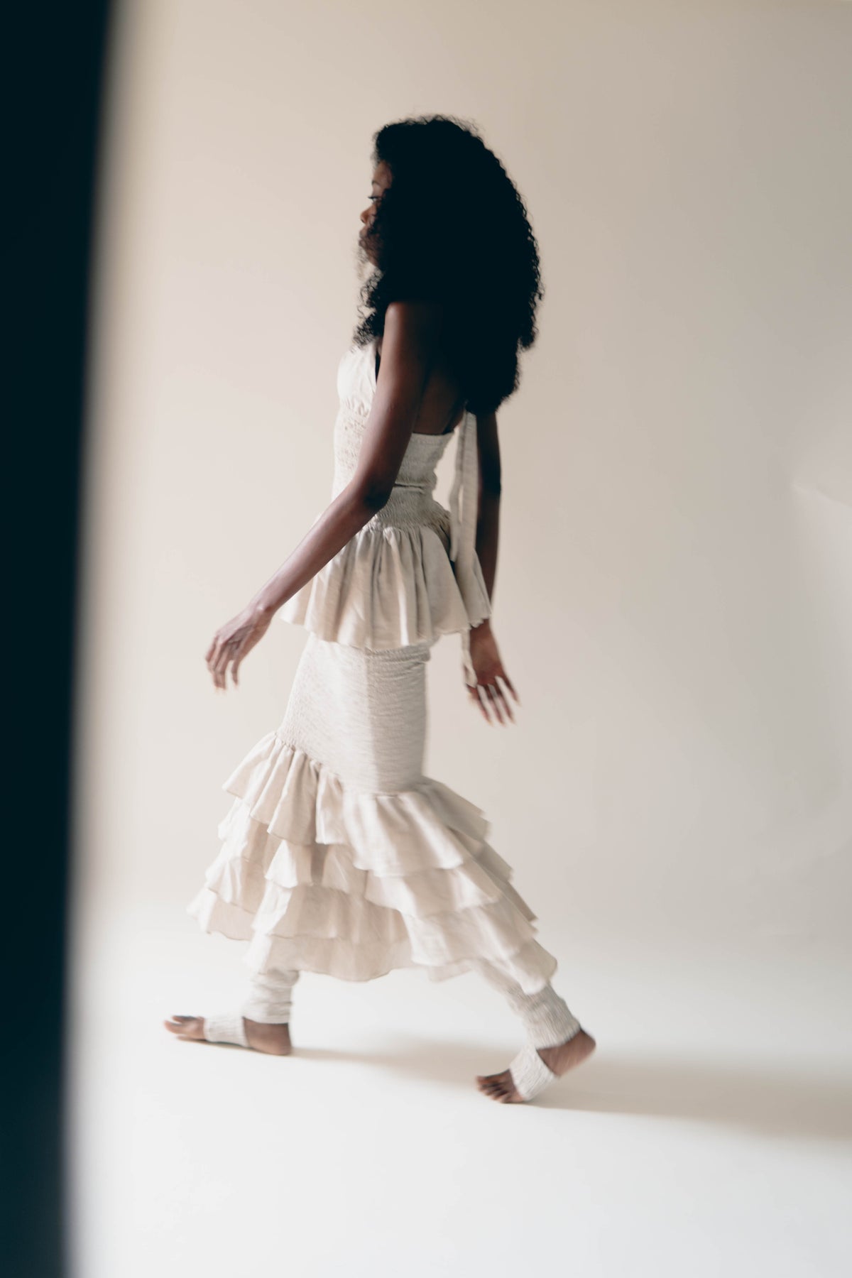 BEIGE FROUFROU SKIRT