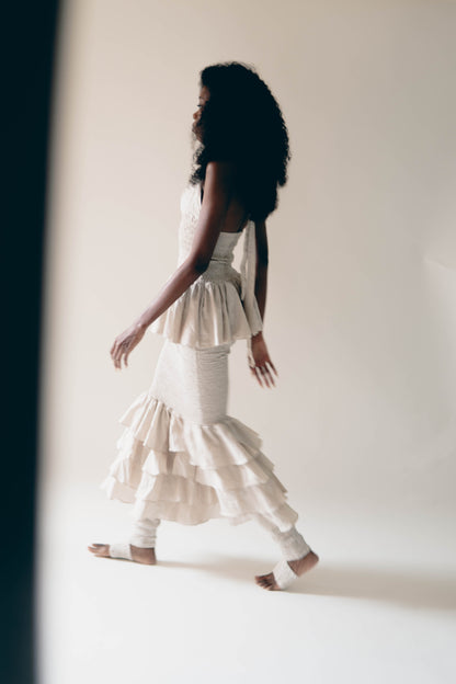 BEIGE FROUFROU SKIRT