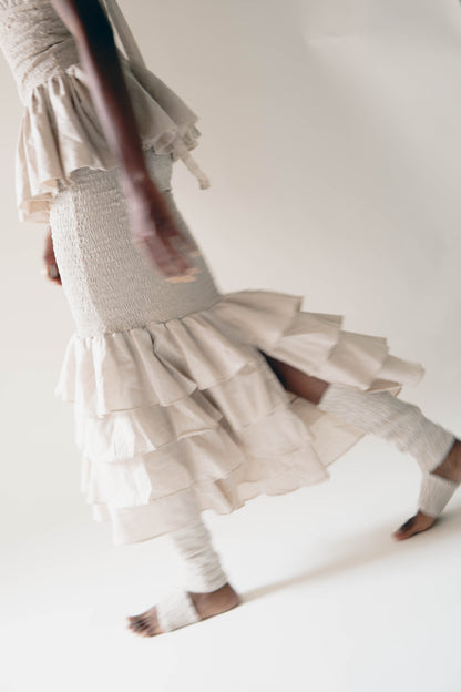 BEIGE FROUFROU SKIRT