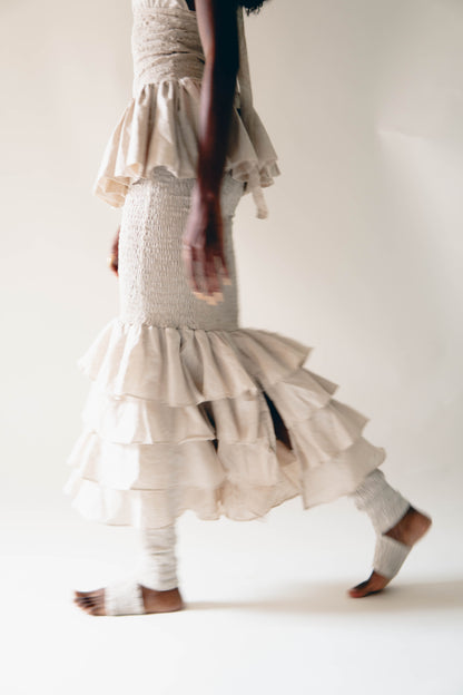 BEIGE FROUFROU SKIRT