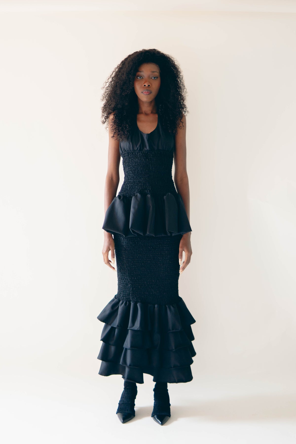 BLACK FROUFROU SKIRT